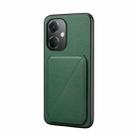 For OPPO K11 / OnePlus Nord CE 3 5G D04 Calf Texture Dual Card Slot Holder Phone Case(Green) - 1