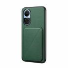 For OPPO Reno10 5G/Reno10 Pro 5G Global D04 Calf Texture Dual Card Slot Holder Phone Case(Green) - 1