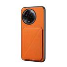 For Realme 11 5G Global / 11x / Narzo 60x D04 Calf Texture Dual Card Slot Holder Phone Case(Orange) - 1