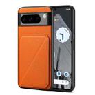 For Google Pixel 8 Pro D04 Calf Texture Dual Card Slot Holder Phone Case(Orange) - 1