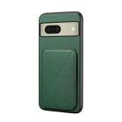 For Google Pixel 8 D04 Calf Texture Dual Card Slot Holder Phone Case(Green) - 1