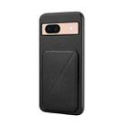 For Google Pixel 8a D04 Calf Texture Dual Card Slot Holder Phone Case(Black) - 1
