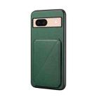 For Google Pixel 8a D04 Calf Texture Dual Card Slot Holder Phone Case(Green) - 1