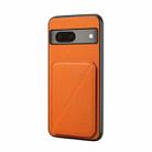 For Google Pixel 7 D04 Calf Texture Dual Card Slot Holder Phone Case(Orange) - 1