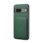 For Google Pixel 7 D04 Calf Texture Dual Card Slot Holder Phone Case(Green) - 1