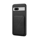 For Google Pixel 7a D04 Calf Texture Dual Card Slot Holder Phone Case(Black) - 1