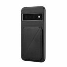 For Google Pixel 6 Pro D04 Calf Texture Dual Card Slot Holder Phone Case(Black) - 1