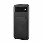 For Google Pixel 6 D04 Calf Texture Dual Card Slot Holder Phone Case(Black) - 1