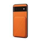 For Google Pixel 6 D04 Calf Texture Dual Card Slot Holder Phone Case(Orange) - 1