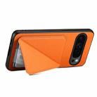 For Google Pixel 10 Pro / 10 D04 Calf Texture Dual Card Slot Holder Phone Case(Orange) - 3