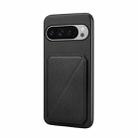 For Google Pixel 10 Pro XL D04 Calf Texture Dual Card Slot Holder Phone Case(Black) - 1