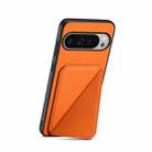 For Google Pixel 10 Pro XL D04 Calf Texture Dual Card Slot Holder Phone Case(Orange) - 2