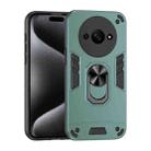 For Xiaomi Redmi A3 Shockproof Metal Ring Holder Phone Case(Green) - 1