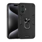For Xiaomi Redmi K50 Gaming Shockproof Metal Ring Holder Phone Case(Black) - 1