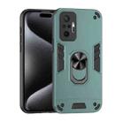 For Xiaomi Redmi Note 10 Pro 4G Shockproof Metal Ring Holder Phone Case(Green) - 1