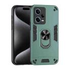 For Xiaomi Redmi Note 12 Pro Shockproof Metal Ring Holder Phone Case(Green) - 1
