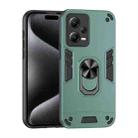 For Xiaomi Redmi Note 12 5G Shockproof Metal Ring Holder Phone Case(Green) - 1