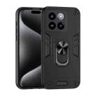 For Xiaomi 14 Pro Shockproof Metal Ring Holder Phone Case(Black) - 1