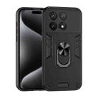 For Xiaomi Poco X6 Pro 5G Shockproof Metal Ring Holder Phone Case(Black) - 1