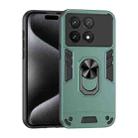 For Xiaomi Poco X6 Pro 5G Shockproof Metal Ring Holder Phone Case(Green) - 1