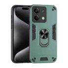 For Xiaomi Redmi Note 13 Shockproof Metal Ring Holder Phone Case(Green) - 1