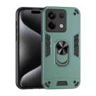 For Xiaomi Redmi Note 13 Pro Shockproof Metal Ring Holder Phone Case(Green) - 1