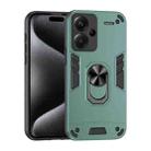 For Xiaomi Redmi Note 13 Pro+ Shockproof Metal Ring Holder Phone Case(Green) - 1