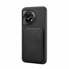 For OnePlus Ace 2 Pro D04 Calf Texture Dual Card Slot Holder Phone Case(Black) - 1