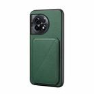 For OnePlus Ace 2 Pro D04 Calf Texture Dual Card Slot Holder Phone Case(Green) - 1