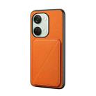 For OnePlus Ace 2V D04 Calf Texture Dual Card Slot Holder Phone Case(Orange) - 1