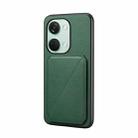 For OnePlus Ace 2V D04 Calf Texture Dual Card Slot Holder Phone Case(Green) - 1