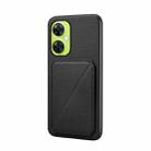 For OnePlus Nord CE 3 Lite D04 Calf Texture Dual Card Slot Holder Phone Case(Black) - 1