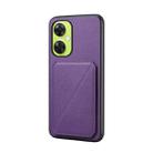 For OnePlus Nord CE 3 Lite D04 Calf Texture Dual Card Slot Holder Phone Case(Purple) - 1
