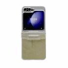 For Samsung Galaxy Z Flip5 5G Skin Feel PC Flash Paper Shockproof Phone Case(Green Silver Gradient) - 1