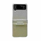 For Samsung Galaxy Z Flip4 5G Skin Feel PC Flash Paper Shockproof Phone Case(Green Silver Gradient) - 1