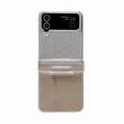 For Samsung Galaxy Z Flip4 5G Skin Feel PC Flash Paper Shockproof Phone Case(Gold Silver Gradient) - 1