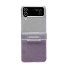 For Samsung Galaxy Z Flip4 5G Skin Feel PC Flash Paper Shockproof Phone Case(Purple Silver Gradient) - 1