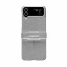For Samsung Galaxy Z Flip4 5G Skin Feel PC Flash Paper Shockproof Phone Case(Silver) - 1