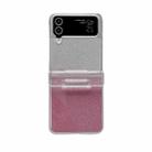 For Samsung Galaxy Z Flip3 5G Skin Feel PC Flash Paper Shockproof Phone Case(Pink Silver Gradient) - 1