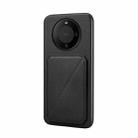 For Huawei Mate 60 D04 Calf Texture Dual Card Slot Holder Phone Case(Black) - 1