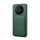For Huawei Mate 60 D04 Calf Texture Dual Card Slot Holder Phone Case(Green) - 1