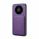 For Huawei Mate 40 D04 Calf Texture Dual Card Slot Holder Phone Case(Purple) - 1