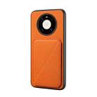 For Huawei Mate 40 Pro D04 Calf Texture Dual Card Slot Holder Phone Case(Orange) - 1