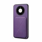 For Huawei Mate 40 Pro D04 Calf Texture Dual Card Slot Holder Phone Case(Purple) - 1