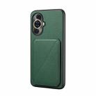 For Huawei nova 11 D04 Calf Texture Dual Card Slot Holder Phone Case(Green) - 1