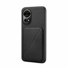 For Huawei nova 12 Pro D04 Calf Texture Dual Card Slot Holder Phone Case(Black) - 1