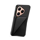 For Huawei Pura 80 5G D04 Calf Texture Dual Card Slot Holder Phone Case(Black) - 2