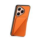 For Huawei Pura 80 5G D04 Calf Texture Dual Card Slot Holder Phone Case(Orange) - 2