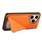 For Huawei Pura 80 5G D04 Calf Texture Dual Card Slot Holder Phone Case(Orange) - 3