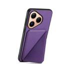 For Huawei Pura 80 5G D04 Calf Texture Dual Card Slot Holder Phone Case(Purple) - 2